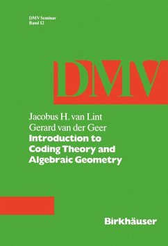 Introduction to Coding Theory and Algebraic Geometry (eBook, PDF) - Lint, J. van; Geer, G. Van Der