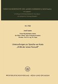 Untersuchungen zur Sprache von Kants "Kritik der reinen Vernunft" (eBook, PDF)