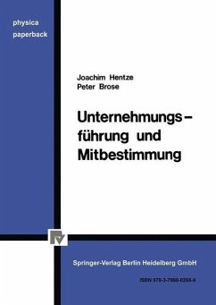 Cover Unternehmungsführung und Mitbestimmung (eBook, PDF)