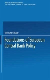 Foundations of European Central Bank Policy (eBook, PDF)