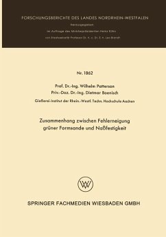 Cover Zusammenhang zwischen Fehlerneigung grüner Formsande und Naßfestigkeit (eBook, PDF)