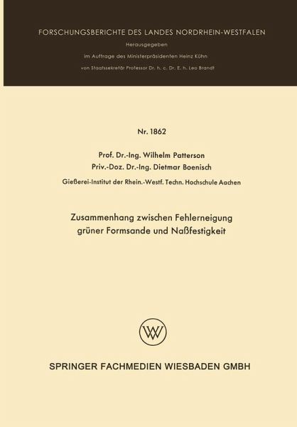 Zusammenhang zwischen Fehlerneigung grüner Formsande und Naßfestigkeit (eBook, PDF) Zusammenhang zwischen Fehlerneigung grüner Formsande und Naßfestigkeit (eBook, PDF)