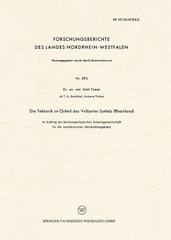 Cover Die Tektonik im Ostteil des Velberter Sattels (Rheinland) (eBook, PDF)
