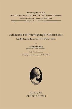 Cover Symmetrie und Verzweigung der Lebermoose (eBook, PDF)