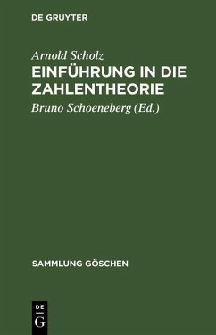 Einführung in die Zahlentheorie (eBook, PDF) - Scholz, Arnold