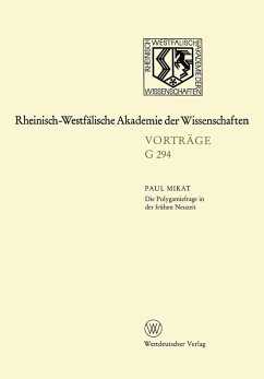 Die Polygamiefrage in der frühen Neuzeit (eBook, PDF) - Mikat, Paul