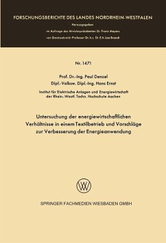 Cover Untersuchung der energiewirtschaftlichen Verhältnisse in einem Textilbetrieb und Vorschläge zur Verbesserung der Energieanwendung (eBook, PDF)