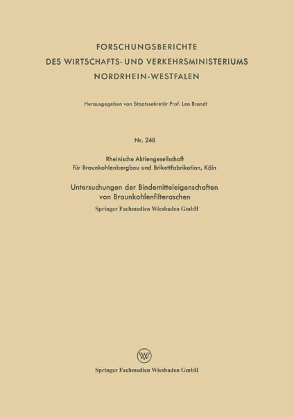 Untersuchungen der Bindemitteleigenschaften von Braunkohlenfilteraschen (eBook, PDF)