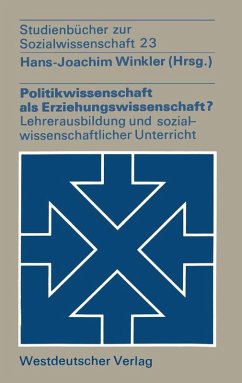 Cover Politikwissenschaft als Erziehungswissenschaft? (eBook, PDF)