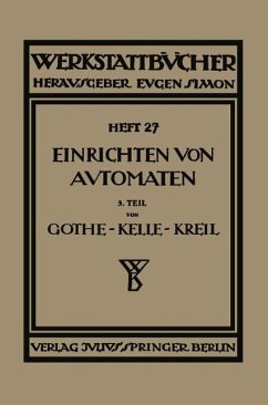 Das Einrichten von Automaten (eBook, PDF) - Gothe, E.; Kelle, Ph.; Kreil, A.