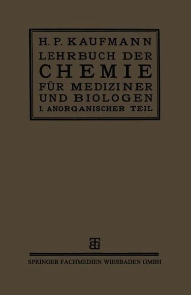 Lehrbuch der Chemie für Mediziner und Biologen (eBook, PDF)