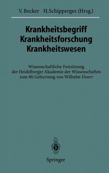 Krankheitsbegriff Krankheitsforschung Krankheitswesen (eBook, PDF)