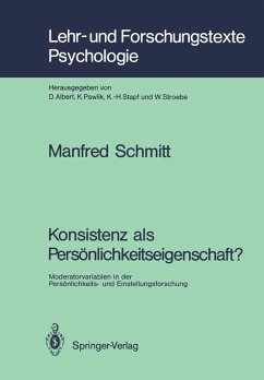 Konsistenz als Persönlichkeitseigenschaft? (eBook, PDF) - Schmitt, Manfred