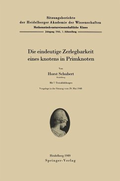 Cover Die eindeutige Zerlegbarkeit eines Knotens in Primknoten (eBook, PDF)
