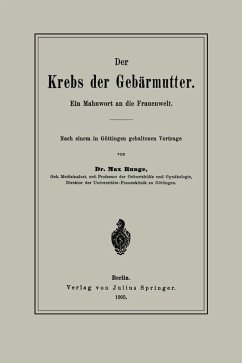 Der Krebs der Gebärmutter (eBook, PDF) - Runge, Max