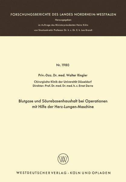 Blutgase und Säurebasenhaushalt bei Operationen mit der Herz-Lungen-Maschine (eBook, PDF)