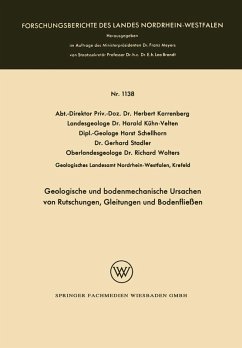 Cover Geologische und bodenmechanische Ursachen von Rutschungen, Gleitungen und Bodenfließen (eBook, PDF)