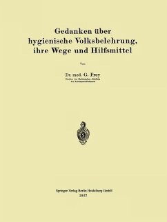 Cover Gedanken über hygienische Volksbelehrung, ihre Wege und Hilfsmittel (eBook, PDF)