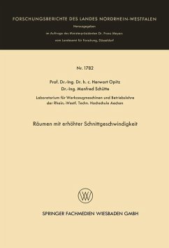 Räumen mit erhöhter Schnittgeschwindigkeit (eBook, PDF) - Opitz, Herwart