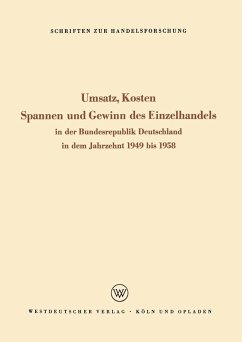 Cover Umsatz, Kosten, Spannen und Gewinn des Einzelhandels (eBook, PDF)