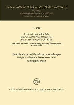 Photochemische und thermische Umwandlungen einiger Colchicum-Alkaloide und ihrer Lumiverbindungen (eBook, PDF) - Kuhn, Hans Jochen