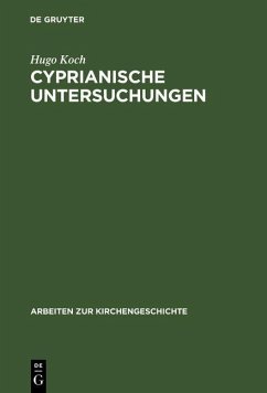 Cover Cyprianische Untersuchungen (eBook, PDF)
