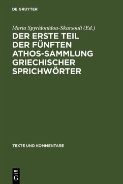 Cover Der erste Teil der fünften Athos-Sammlung griechischer Sprichwörter (eBook, PDF)