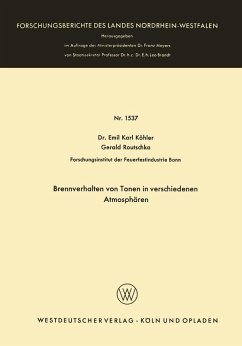 Brennverhalten von Tonen in verschiedenen Atmosphären (eBook, PDF) - Köhler, Emil Karl