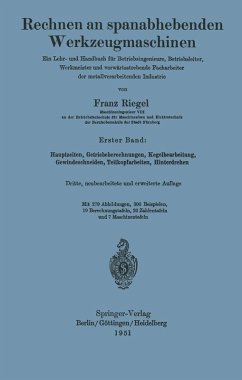 Rechnen an spanabhebenden Werkzeugmaschinen (eBook, PDF) - Riegel, Franz