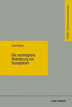 Die nachträgliche Abänderung von Sozialplänen (eBook, PDF) - Meyer, Cord