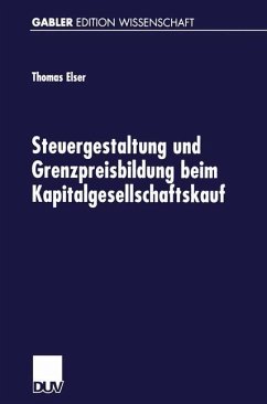 Cover Steuergestaltung und Grenzpreisbildung beim Kapitalgesellschaftskauf (eBook, PDF)