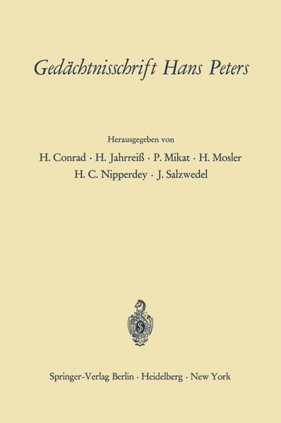 Gedächtnisschrift Hans Peters (eBook, PDF) Gedächtnisschrift Hans Peters (eBook, PDF)