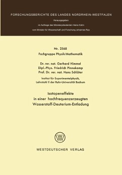 Cover Isotopeneffekte in einer hochfrequenzerzeugten Wasserstoff-Deuterium-Entladung (eBook, PDF)
