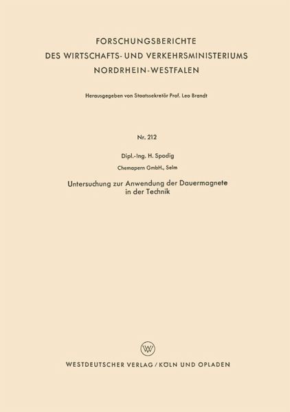 Untersuchung zur Anwendung der Dauermagnete in der Technik (eBook, PDF)