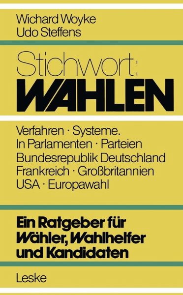 Stichwort: Wahlen (eBook, PDF)