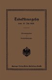 Tabaksteuergesetz vom 15. Juli 1909 (eBook, PDF)