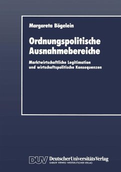 Ordnungspolitische Ausnahmebereiche (eBook, PDF) - Bögelein, Margareta
