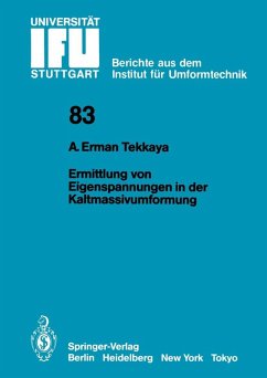 Ermittlung von Eigenspannungen in der Kaltmassivumformung (eBook, PDF) - Tekkaya, A. Erman