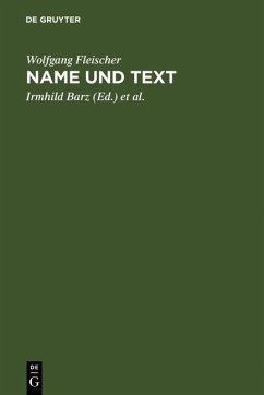 Name und Text (eBook, PDF) - Fleischer, Wolfgang