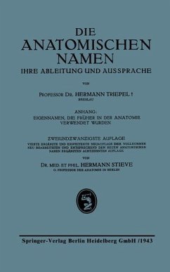 Die Anatomischen Namen (eBook, PDF) - Triepel, Hermann; Stieve, Hermann
