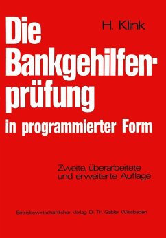 Cover Die Bankgehilfenprüfung in programmierter Form (eBook, PDF)