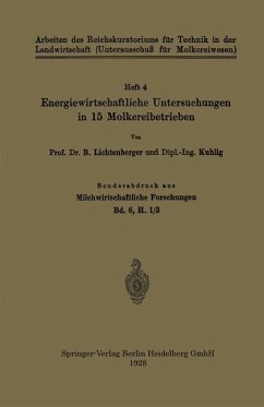 Cover Energiewirtschaftliche Untersuchungen in 15 Molkereibetrieben (eBook, PDF)