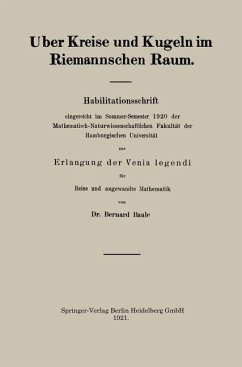 Cover Uber Kreise und Kugeln im Riemannschen Raum (eBook, PDF)