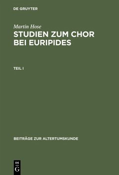 Cover Martin Hose: Studien zum Chor bei Euripides. Teil 1 (eBook, PDF)