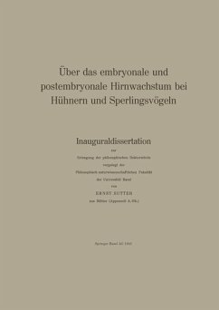 Cover Über das embryonale und postembryonale Hirnwachstum bei Hühnern und Sperlingsvögeln (eBook, PDF)