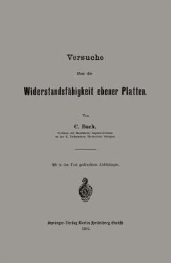 Versuche über die Widerstandsfähigkeit ebener Platten (eBook, PDF) - Bach, Carl Von