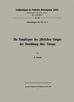Cover Die Haupttypen des jährlichen Ganges der Bewölkung über Europa (eBook, PDF)