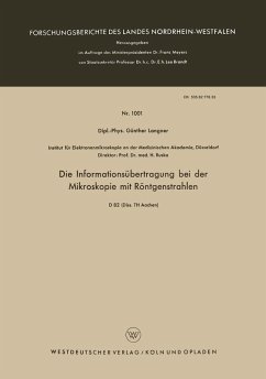 Die Informationsübertragung bei der Mikroskopie mit Röntgenstrahlen (eBook, PDF) - Langner, Günther