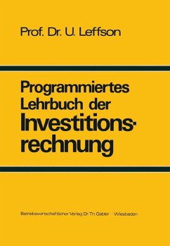 Programmiertes Lehrbuch der Investitionsrechnung (eBook, PDF) - Leffson, Ulrich