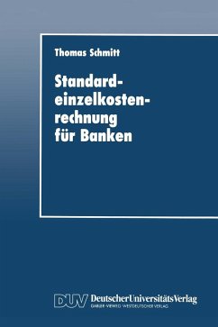 Standardeinzelkostenrechnung für Banken (eBook, PDF) - Schmitt, Thomas